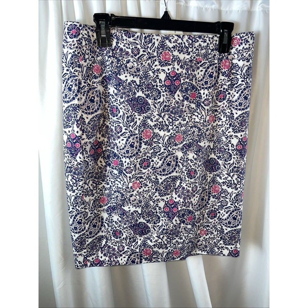 Ann Tylor Purple/Pink Women’s Floral Paisley Pencil Skirt Size 10 Bohemian